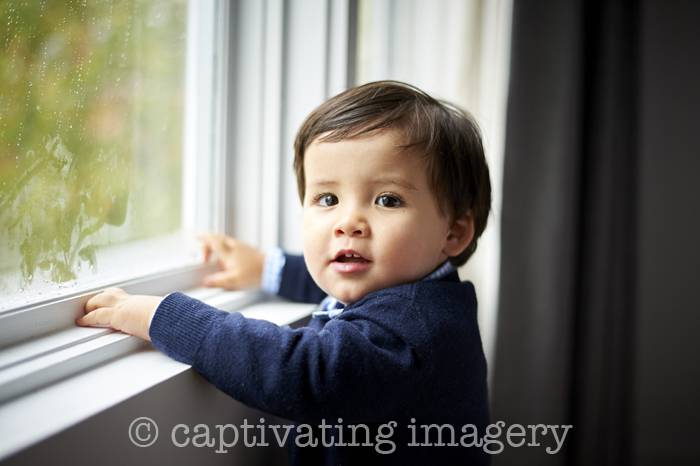 boy at window portrait