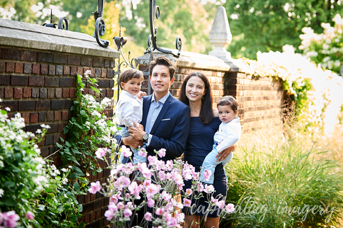 portrait by the gate of the walled garden