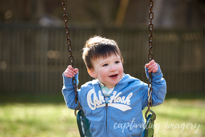 boy swinging at Avonworth Community Park