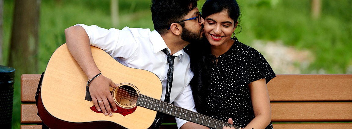 groom-to-be serenades fiance