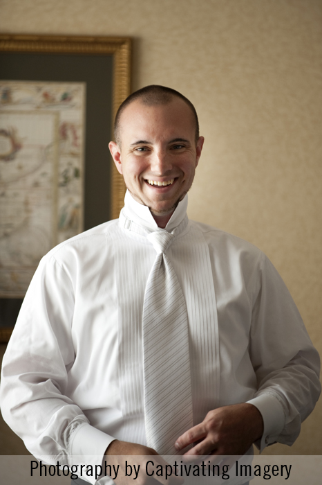 Groom getting ready