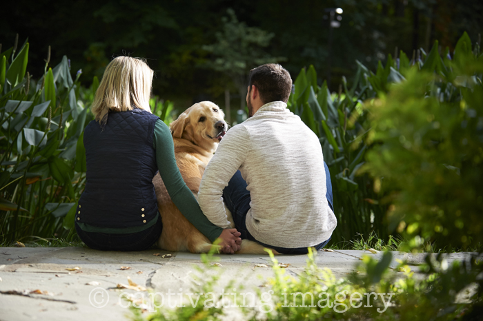 couple with their fur baby