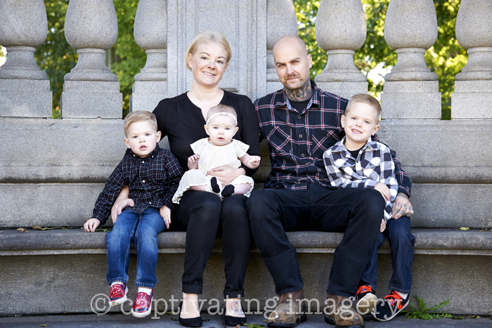 family portrait at Pittsburgh park