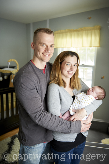 family portrait in the nursery