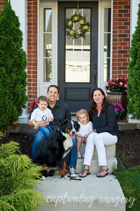 family portrait with pet