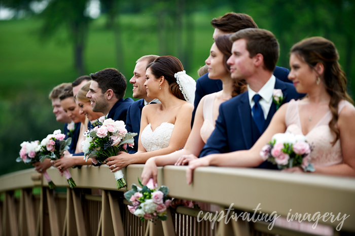 bridal party at Valley Brook Country Club