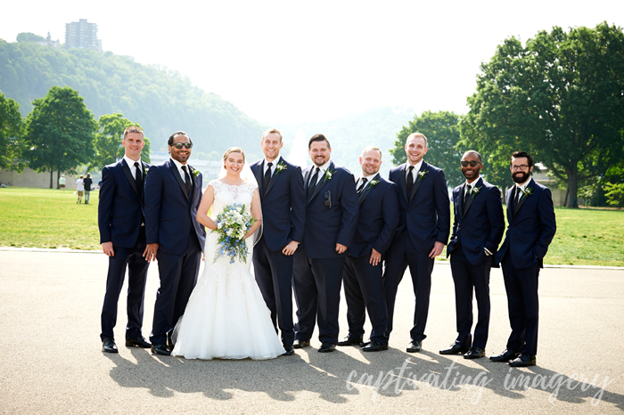 bride and groomsmen