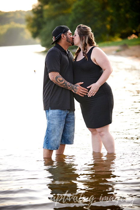 stopping for a kiss in the water