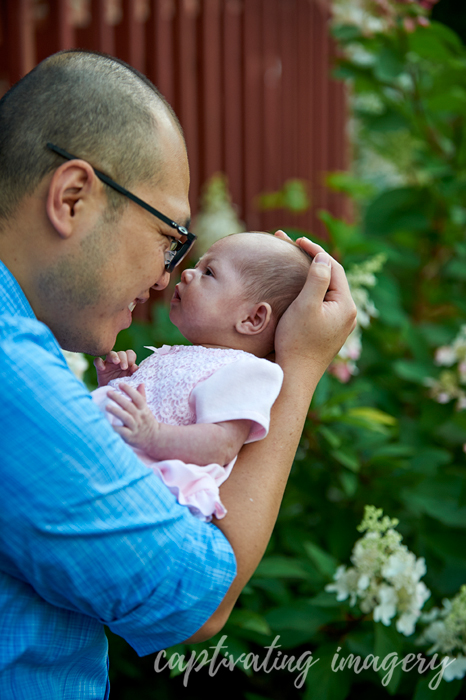 looking at her daddy