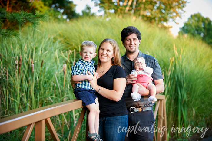 family portrait at sunset