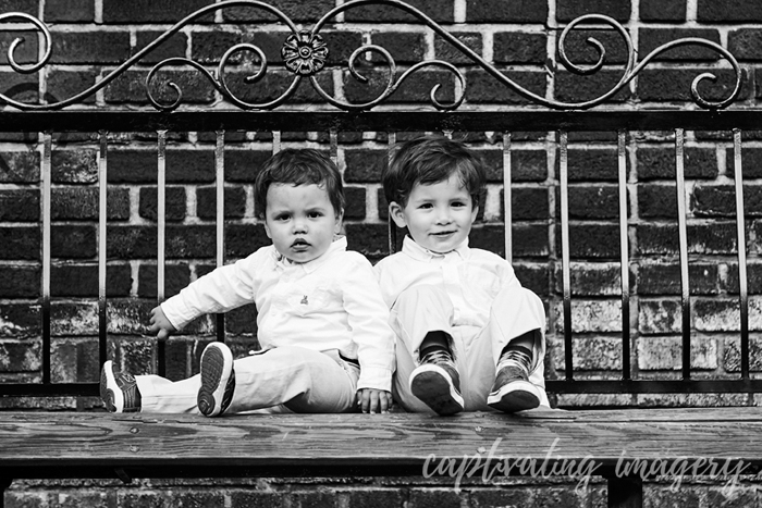 boys on the park bench