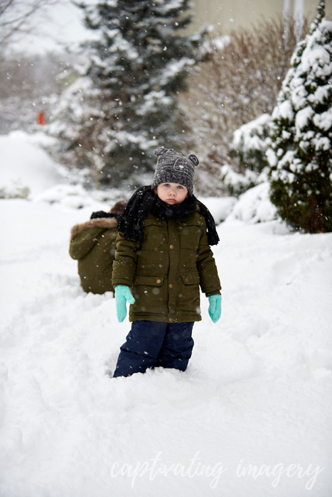 playing in the snow