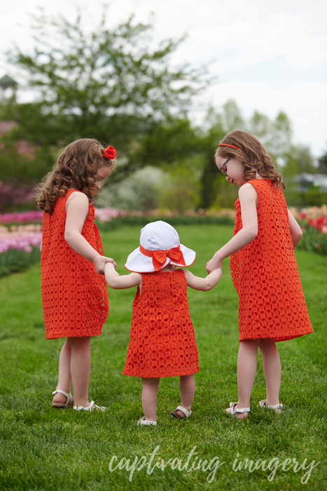 walking hand in hand in the garden