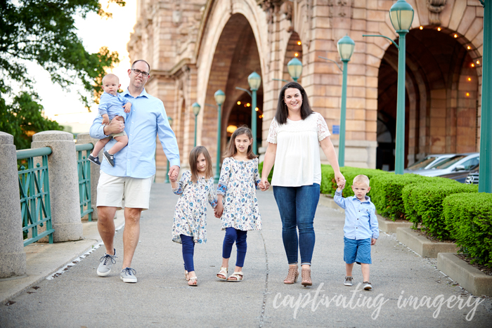 family walking