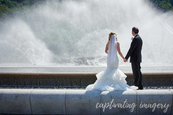 looking at the fountain