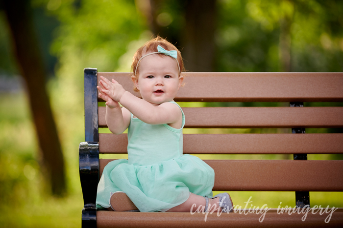 sitting on a park bench