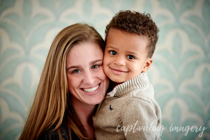 mother and son portrait