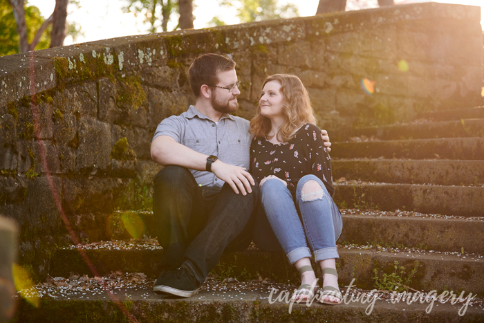 engagement with lens flare