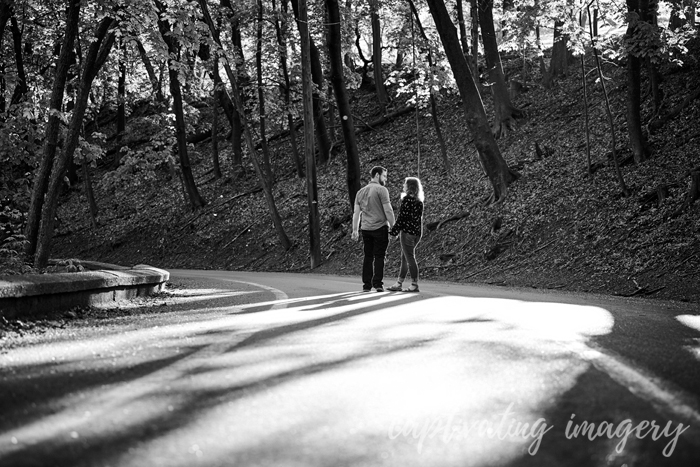 black & white shadows engagement