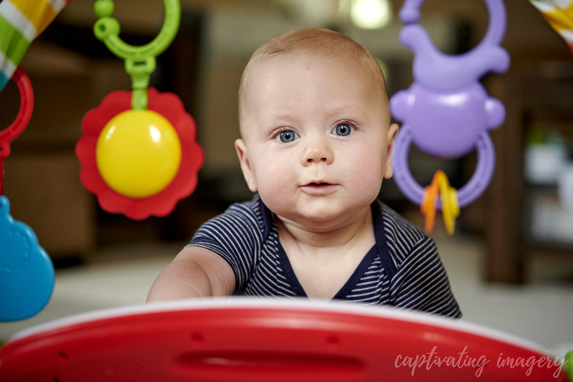 6-month old at play