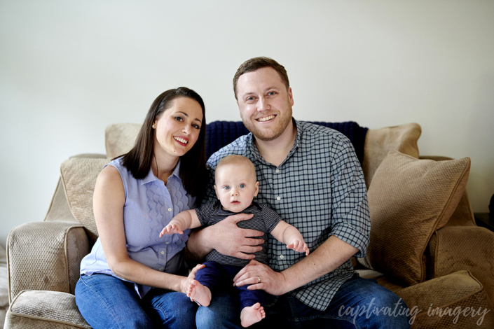 family portrait on the couch