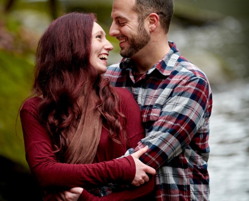 couple laughs together