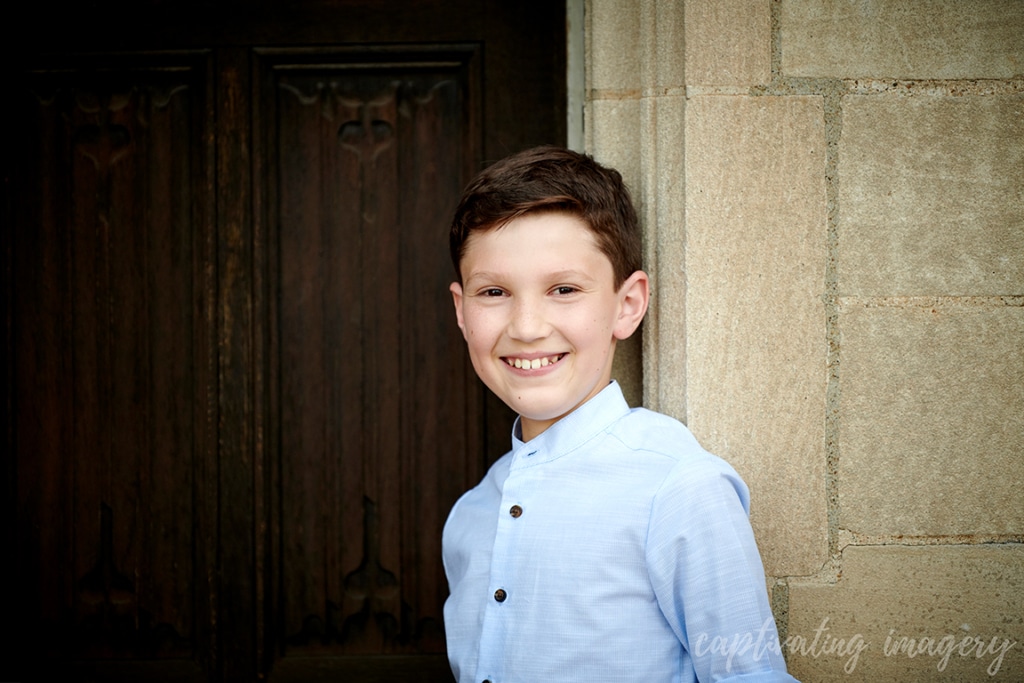 portrait of son close up