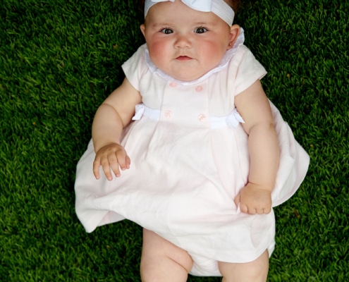 baby girl on grass