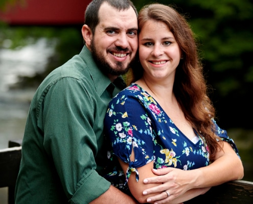 couple together on bridge