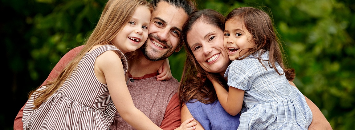 Family smiling