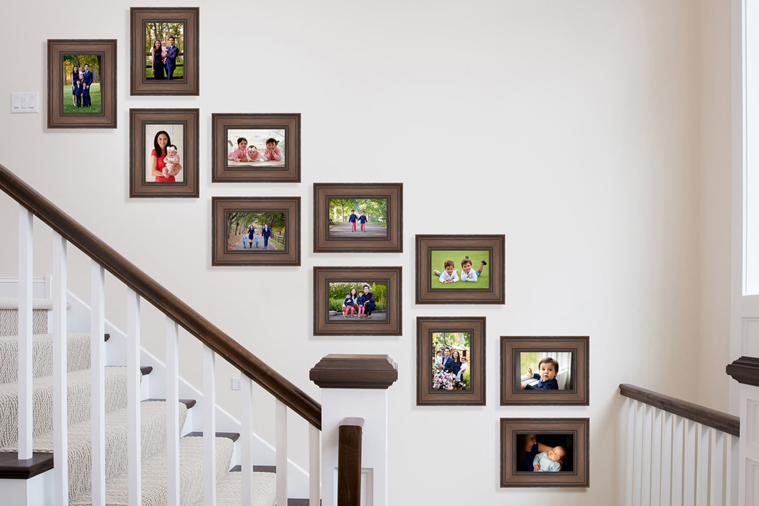 family portrait framed print stairway gallery